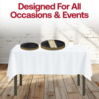 Guests toast during a stylish sports night featuring the Elite Black & Gold dinnerware collection.