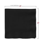 High-end black velvet paper beverage napkins, 10x10 inches, ideal for upscale events, pack of 600