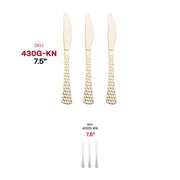 High-quality gold disposable knives, 7.5 inches, combining glamour and practicality for special occasions