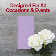 High-quality luscious lavender paper dinner napkins, 16" x 16", designed for superior softness and durability at any event