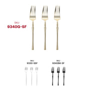 High-quality shiny gold plastic dessert forks, 7 inches, combining elegance and practicality