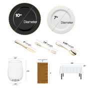 Holiday appetizers served on 7" salad plates from the Dear Santa Set with gold baroque cutlery