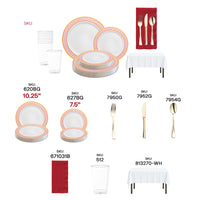 Holiday table featuring The Friendsgiving Forever Set with vibrant napkins and golden tumblers..