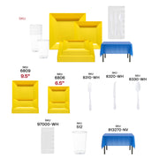 Hosting a multi-sport event with Blue, Yellow & White party set and coordinated cutlery