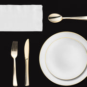Hosting is easy with this complete, disposable tableware set for up to 10 guests
