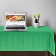 Hunter Green Tablecloths in rectangular shape matched botanical and outdoor themes.