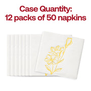 Ideal size and value with 600 napkins per case, these 10" x 10" cocktail napkins offer convenience and class for large events