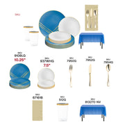 Impress your guests with a regal blue and gold party setup that handles every meal with flair.