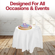 Lifestyle image of a luxurious evening event with glowing candles and elegant disposables.
