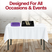 Lifestyle image of guests enjoying dinner using the Ravens fan set during a backyard watch party.