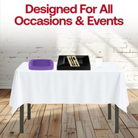Lifestyle image of guests enjoying dinner using the Ravens fan set during a backyard watch party.