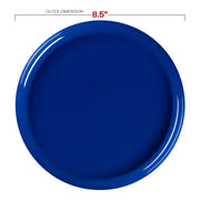 Light Blue Flat Round Disposable Plastic Appetizer/Salad Plates (8.5") Dimension | Smarty Had A Party