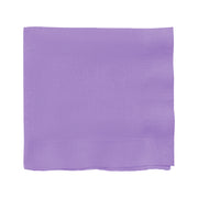 Luscious lavender paper cocktail napkins, 10" x 10" unfolded, ideal for beverages and events, case of 600.