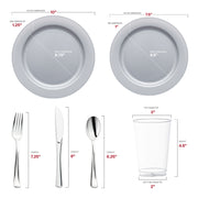 Made from BPA-free, recyclable plastic, this set combines eco-friendliness, safety, and refined style—perfect for weddings and upscale celebrations