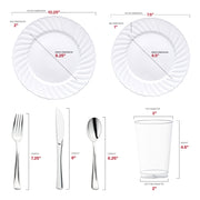 Made from recyclable, BPA-free plastic, the White Flair Plastic Wedding Set offers a safe and eco-conscious choice