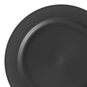 Matte Charcoal Gray Round Disposable Plastic Dinner Plates (10") | Smarty Had A Party