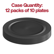 Matte Charcoal Gray Round Disposable Plastic Dinner Plates (10") Quantity | Smarty Had A Party