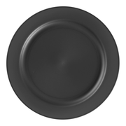 Matte Charcoal Gray Round Disposable Plastic Dinner Plates (10") Secondary | Smarty Had A Party