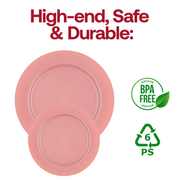 Matte Fuchsia Round Plastic Salad Plates (7.5") BPA | Smarty Had A Party