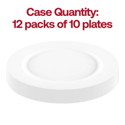 Matte Milk White Round Disposable Plastic Dinner Plates (10") Quantity | Smarty Had A Party