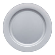 Matte Steel Gray Round Disposable Plastic Dinner Plates (10") Secondary | Smarty Had A Party