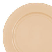 Matte Bright Yellow Round Disposable Plastic Appetizer/Salad Plates
