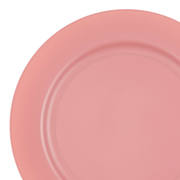 Matte Fuchsia Round Disposable Plastic Appetizer/Salad Plates