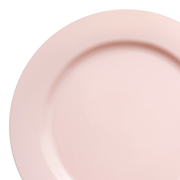 Matte Pink Round Disposable Plastic Appetizer/Salad Plates