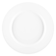 Matte milk white round disposable plastic dinner plates, 10-inch diameter