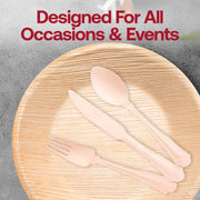 Modern and stylish disposable birch wood cutlery set, adding a rustic yet elegant touch to any table setting