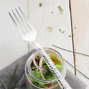 Modern hammered silver plastic forks, 7 inches, 1000-pack – Stylish and functional forks with a contemporary hammered handle design.