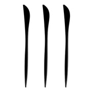 Moderno solid black plastic dinner knives, 8.8 inches, strong and disposable, ideal for upscale dining and catering