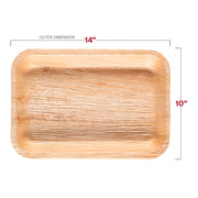 Natural palm leaf tray, disposable, biodegradable, and compostable—an ideal sustainable serving option