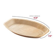 Natural palm leaf tray, disposable, biodegradable, and recyclable—an eco-conscious solution for food service