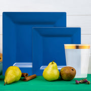 Nautical-themed party featured Midnight Blue Square Plates for seafood and festive beachside dining.