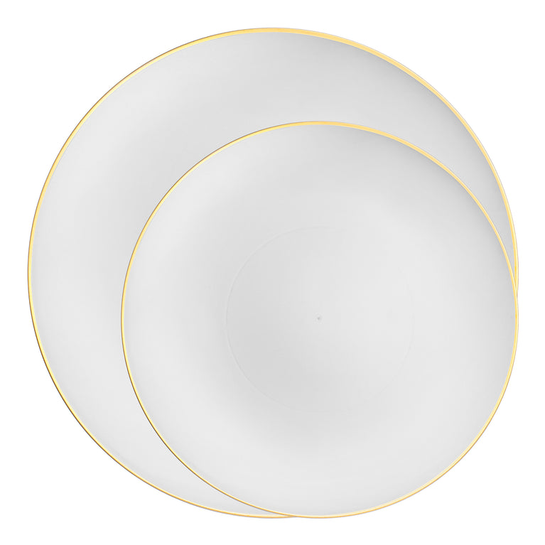 Plastic Plates White Gold Organic Value Set Smarty Had A Party