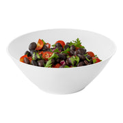 Organic solid white disposable dessert bowls, 6 oz capacity, round shape