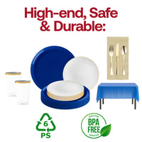 Outdoor baseball gatherings feel festive and refined with this fan-friendly dinnerware selection