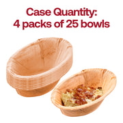 Oval Palm Leaf Eco Friendly Disposable Bowls (4.5 oz.) Quantity | Smarty Had A Party