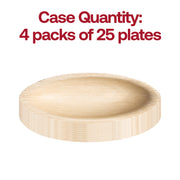 Pack of 100 eco-friendly mini plates made of palm leaf, 3.5 inches in diameter, perfect for sustainable dining