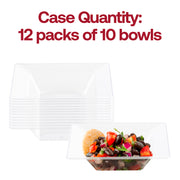 Pack of 120 clear square dessert bowls, 5 oz size, stylish and convenient