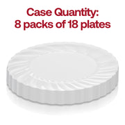 Pack of 180 clear plastic dinner plates, 10.25-inch diameter with a sleek flared design