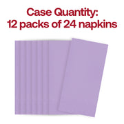 Pack of 600 disposable luscious lavender paper dinner napkins, 16" x 16", perfect for large gatherings, parties, and catered events