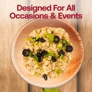 Palm leaf mini bowl with cherry tomatoes, designed for health-forward presentations