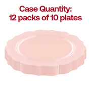 Pearl Pink Round Lotus Plastic Appetizer/Salad Plates (7.5") Quantity | Smarty Had A Party