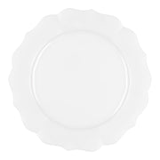 Pearl White Round Lotus Plastic Dinner Plates (10.25") Secondary | Smarty Had A Party