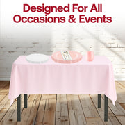 Pearl pink dinner and pearl white salad plates with lotus-style rims in durable plastic for stylish baby shower place settings