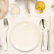 Perfect for formal events or everyday luxury, the plastic silverware set combines durability with a classic gold finish