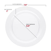 Photo-ready 7.5" clear appetizer plate perfect to use with sliced fruit and cheese for cocktail event