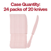 Pink Baroque Disposable Plastic Dinner Knives Quantity | Smarty Had A Party